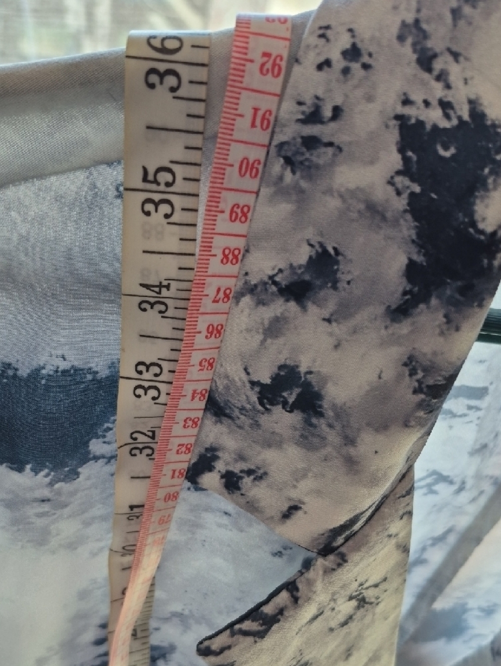 2XL Women's Tie-Dye Lightweight Long Blazer Jacket - Blue/Gray/White - Picture 12 of 12